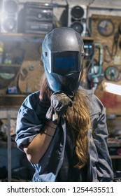 Woman With Welding Mask