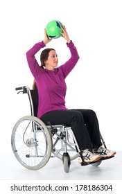 Woman In Wheelchair With Ball 