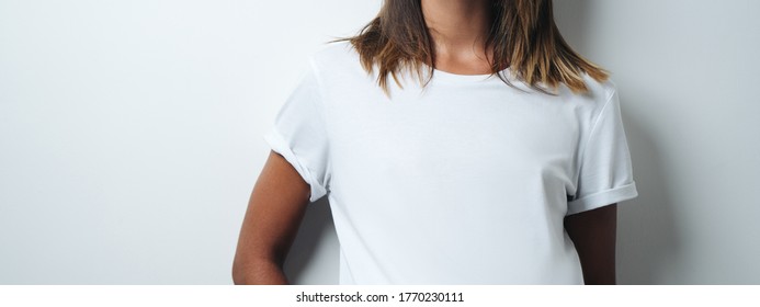 Young Girl Wearing Blank Tshirt Blue Stock Photo 396770983 | Shutterstock