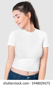 Woman In White Crop Top Fashion Shoot