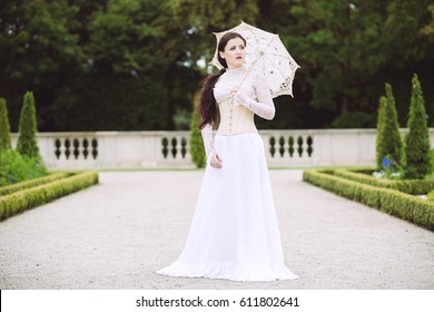 white umbrella dress