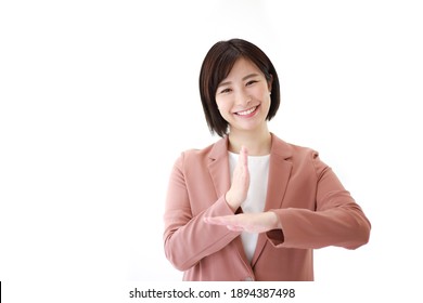 A Woman Who Speaks Japanese Sign Language 