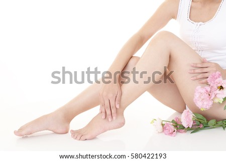 Woman who takes care of her legs