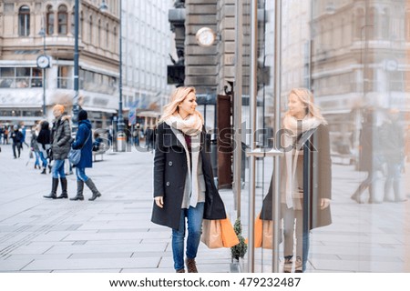 Similar – Image, Stock Photo cold shopping Shopping