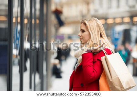 Similar – Image, Stock Photo cold shopping Shopping