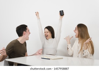 Woman Winning At Yahtzee Game