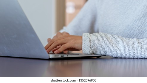 Woman work on computer - Shutterstock ID 1352096903