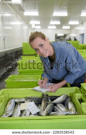 woman working in a fish factory