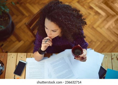 Woman Working At Home