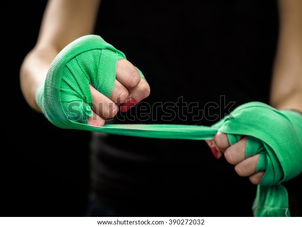 green boxing wraps