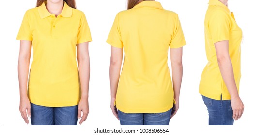 yellow polo shirt women's