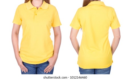 girls yellow polo shirt