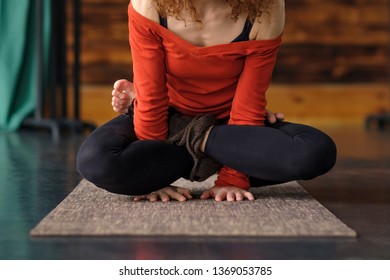 Woman Yoga Instructor Doing Cock Pose Stock Photo Edit Now