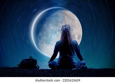 2,329 Girl sitting moon Stock Photos, Images & Photography | Shutterstock