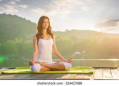 Woman Yoga - Relax In Nature