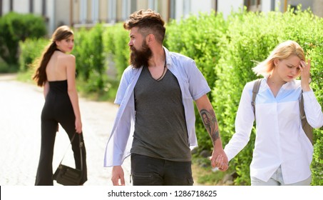 Womaniser Unfaithful Love Love Triangle Threesome Stock Photo ...