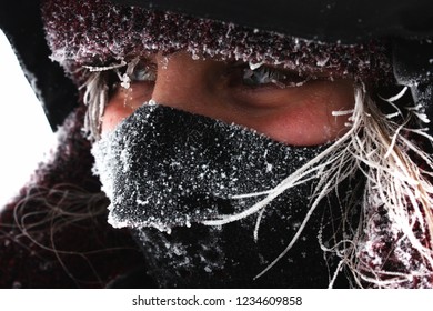 Womans Face Covered Ice Face Closeup Stock Photo 1234609858 | Shutterstock