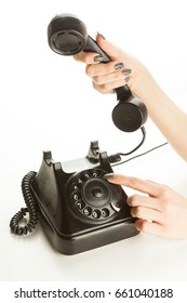 Womans Fingers Dialing Vintage Rotary Dial Stock Photo (Edit Now) 661040167