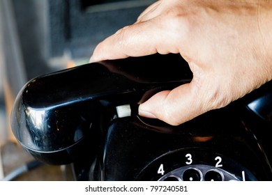 Womans Hand Catching Old Phone Stock Photo 797240581 | Shutterstock