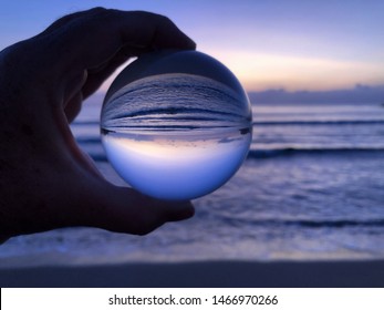 Womans Hand Holding Crystal Ball Looking Stock Photo 1466970266 ...