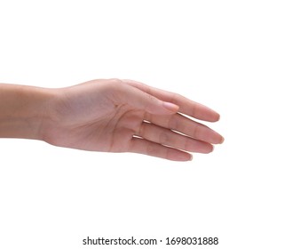 Woman's Hand Isolated On White Background