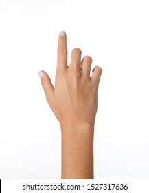 
woman's hand on white background - Shutterstock ID 1527317636