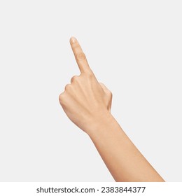 woman's hand pointing isolated finger