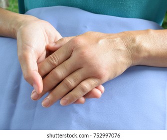 Woman's Hand With A Swelling.