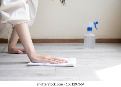 Womans Hand Wiping Floor Stock Photo 1501297664 | Shutterstock