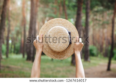 Similar – Image, Stock Photo i am wearing a hat