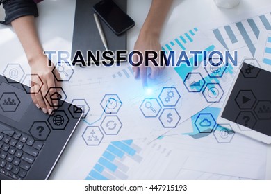 Womans hands working with documents, Tablet pc and notebook. Transformation Concept. 