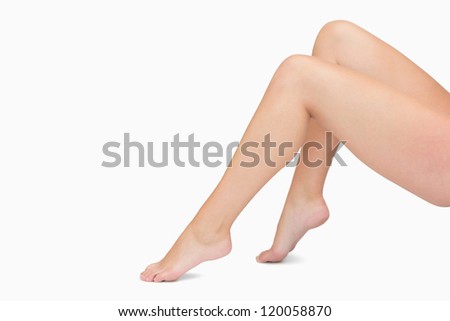 Woman's leg lifting off floor