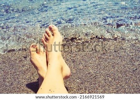 Similar – Image, Stock Photo differ:ent Ocean Lake Feet