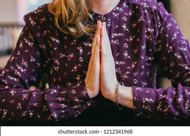 Woman's Namaste Hands