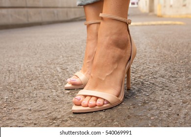 open toe heels