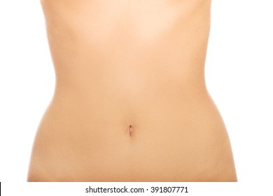 Woman's slim belly.