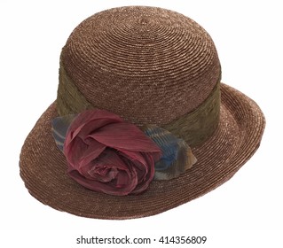 Woman`s Summer Hat Isolated On White Background
