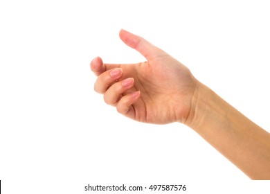 Woman's White Hand Holding Something