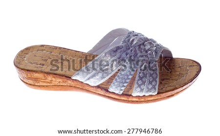 women beach shoes isolated on white background.