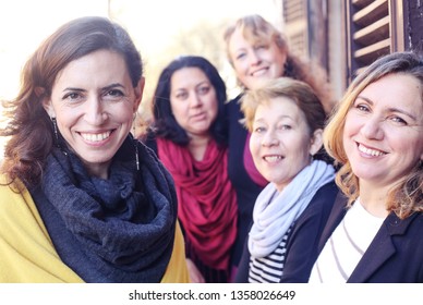 Women best friends smiling, drinking morning coffee 