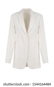 Women Blazer On Isolated Background, Female White Jacket