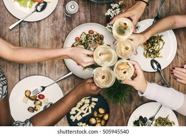 Women Communication Dinner Together Concept