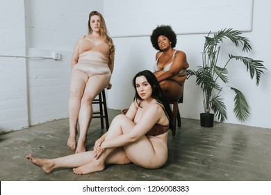 Women with confidence and body positivity