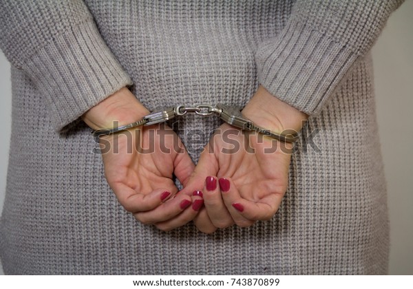 Women Criminal Handcuffs Arrested Crimes Hands Stock Photo 743870899 ...