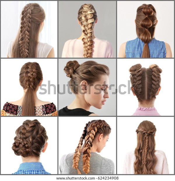 Women Different Hairstyles Stock Photo Edit Now 624234908