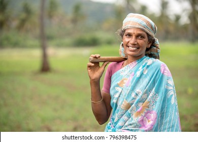 Women farmer on farm field
