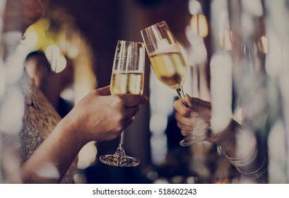 Women Friendship Party Celebration Drinks Cheers Happiness Concept