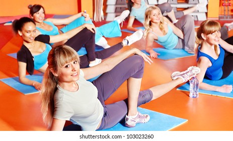  Women Group In Aerobics Class.