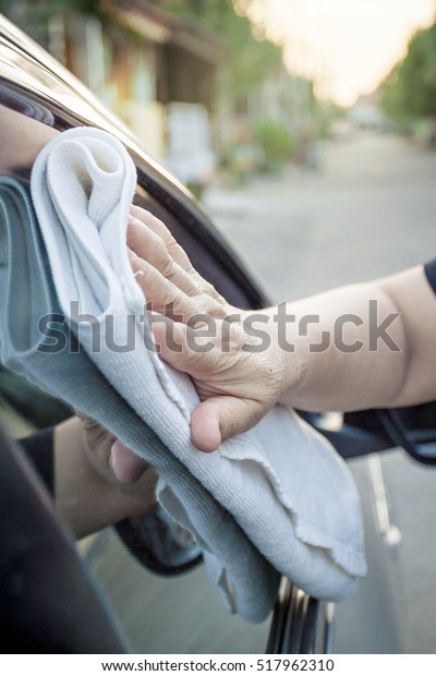 Women Hand Cleaning Car Interior White Stock Photo Edit Now