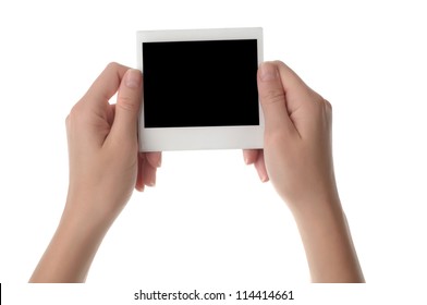 Women Hand Holding Photo Frame